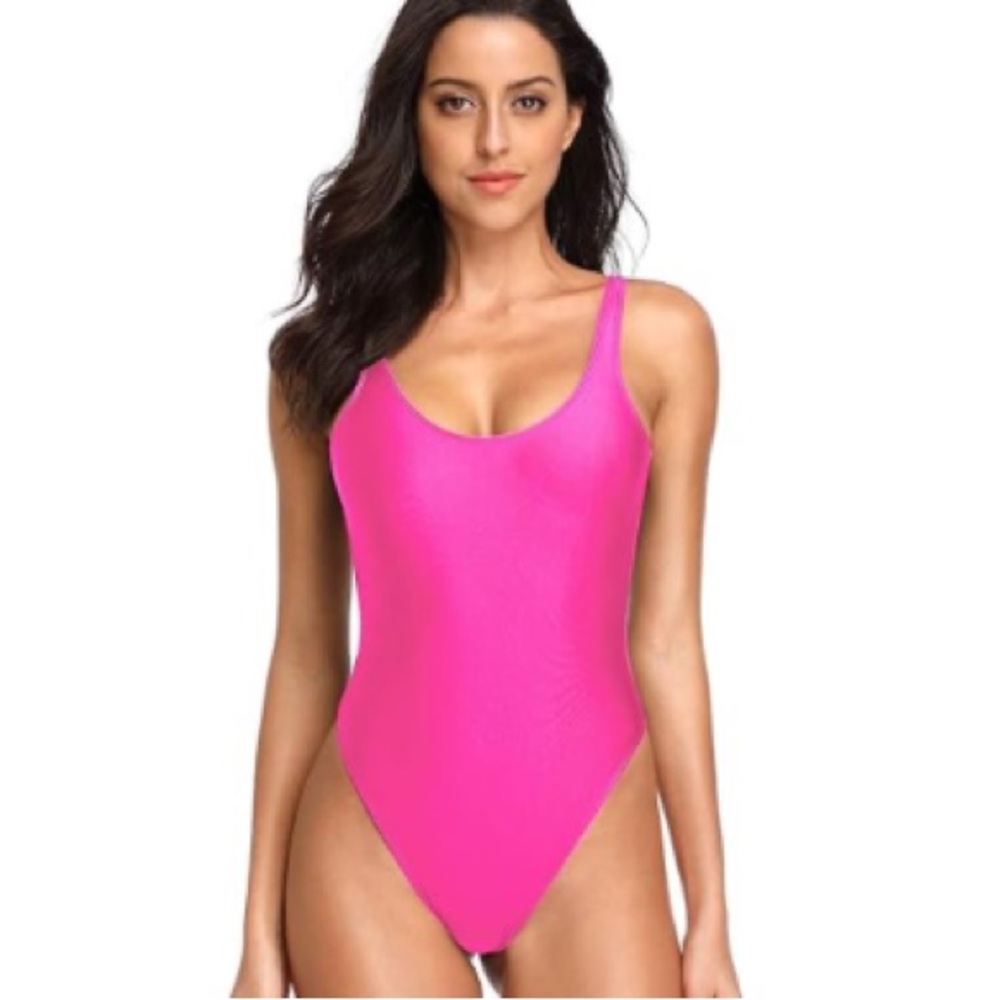 Hot Pink One Piece Swimsuit